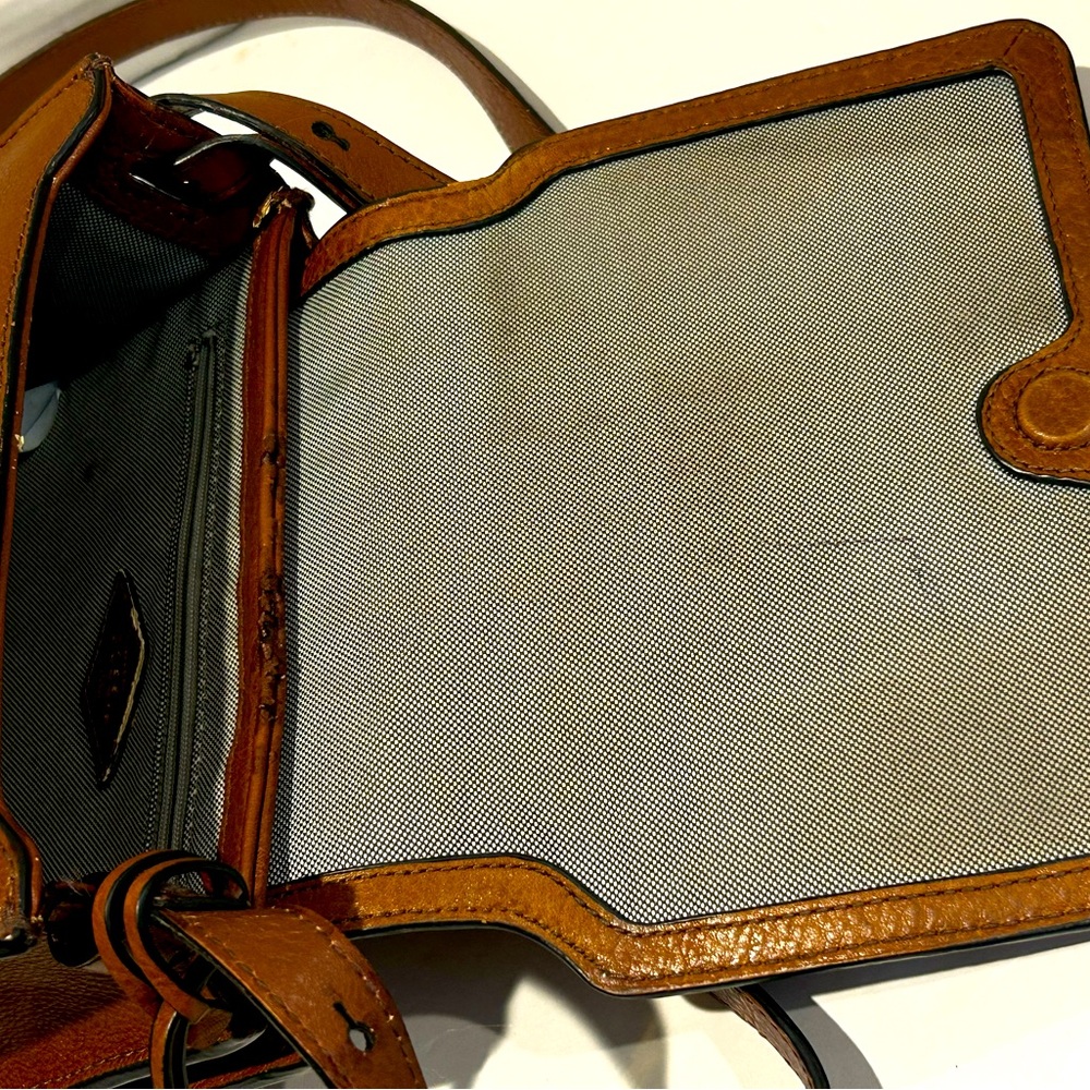 Fossil leather crossbody top handle purse - Picture 6 of 15